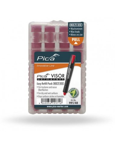 Pica Visor Permanent Refills 991 RED