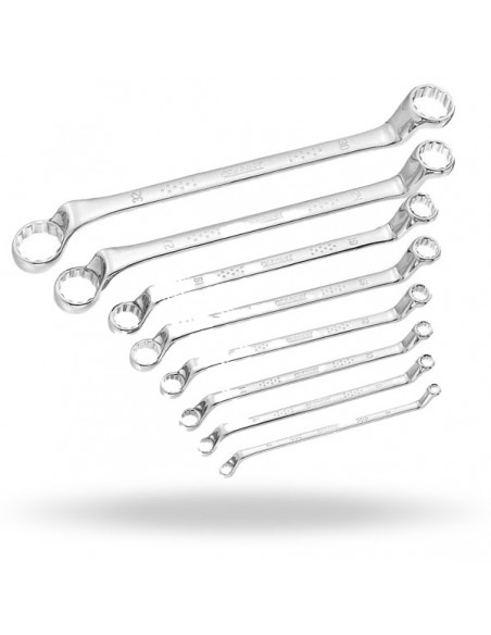 Set of 8 Offset Ring Wrenches Metric Expert E111714