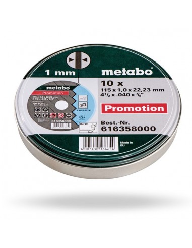 Δίσκοι Κοπής INOX Metabo σετ 10τμχ.  616358000