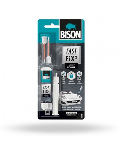 Kόλλα επισκευαστική 2 συστατικών για Σκληρά Υλικά  Fast Fix² Liquid BISON 10g